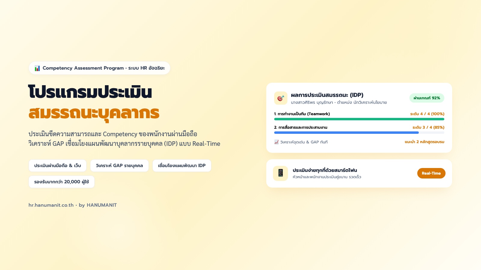 โปรแกรมประเมินสมรรถนะบุคลากรในองค์กร Competency Assessment Program​